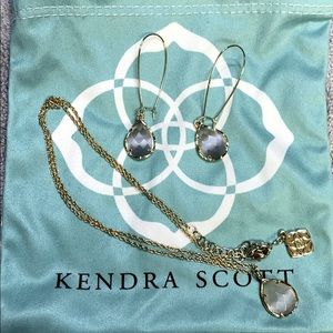 Kendra Scott Necklace and Earrings Gold